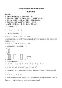 2024年安徽省合肥市瑶海区中考二模数学试题(无答案)