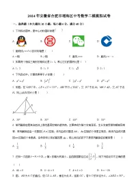 2024年安徽省合肥市瑶海区九年级中考数学二模模拟试卷