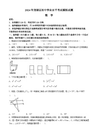 2024年广东省汕头市龙湖区中考一模数学试题(无答案)