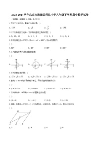 2023-2024学年北京市海淀区师达中学八年级下学期期中数学试卷（含解析）