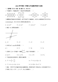 浙江省宁波市海曙区部分学校2023-2024学年七年级下学期期中数学试题（原卷版+解析版）