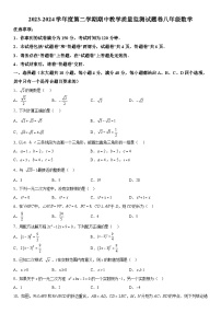 安徽省滁州市2023-2024学年下册八年级期中数学试题（含解析）