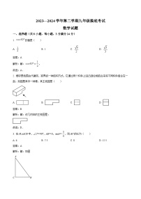 陕西省宝鸡市陈仓区2024届九年级中考一模数学试卷(含解析)