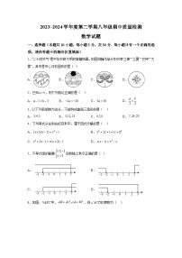 福建省宁德市福鼎市2023-2024学年八年级下册期中数学试题（含解析）