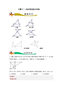 【三轮冲刺】中考数学 专题07 三角形相似综合训练（重难点突破练习）