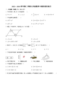 河北省石家庄市第二十三中学2023-2024学年七年级下学期期中数学试题（原卷版+解析版）