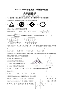 甘肃省白银市景泰县2023-2024学年下学期期中考试八年级数学试卷