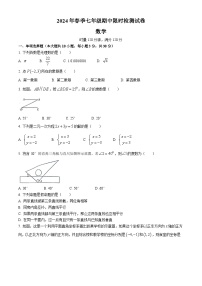 湖南省长沙市长郡双语实验中学、雨花外国语学校2023-2024学年七年级下学期期中数学试题(无答案)