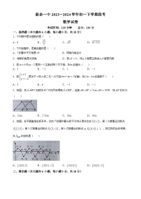 江西省新余市第一中学2023-2024学年七年级下学期期中数学试题(无答案)