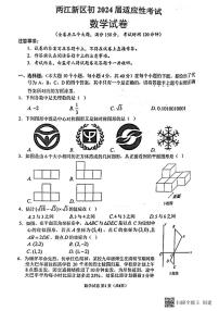 重庆市两江新区2024年九年级中考适应性考试(指标到校)数学试题