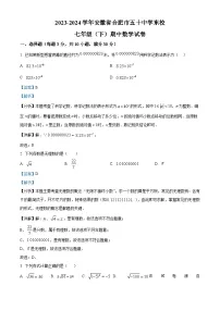 安徽省合肥市五十中学东校2023-2024学年七年级下学期期中数学试题