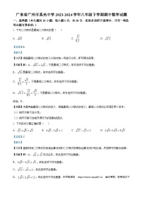 广东省广州市真光中学2023-2024学年八年级下学期期中数学试题