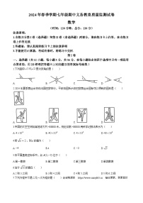 广西南宁市青秀区第四十七中学2023-2024学年七年级下学期期中考试数学试题(无答案)