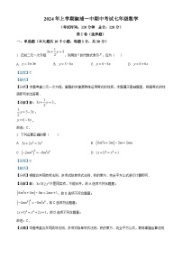 湖南省怀化市溆浦县第一中学2023-2024学年七年级下学期期中数学试题