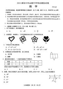 2024年江苏省苏州市高新区九年级数学中考第一次模拟试卷