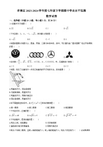 湖北省孝感市孝南区2023-2024学年七年级下学期期中数学试题(无答案)