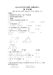 江苏省连云港市海宁中学2023--2024学年七年级下学期3月数学月考试卷