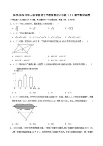 云南省昆明市第十中学教育集团2023-2024学年八年级下学期期中考试数学试卷