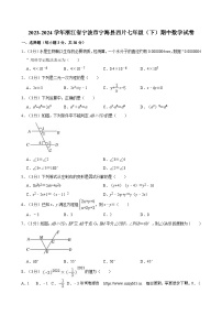 浙江省宁波市宁海县西片2023-2024学年七年级下学期期中考试数学试卷