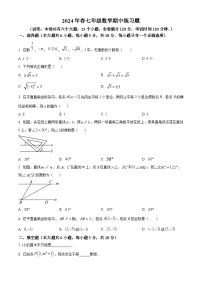 江西省赣州市瑞金市2023-2024学年七年级下学期期中数学试题（原卷版+解析版）