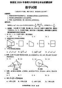 重庆市铜梁区2024年中考一模考试数学试题