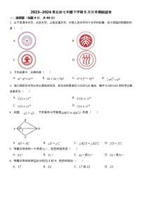 2024年5月济南市章丘区七年级下学期月考模拟数学试卷（含答案）