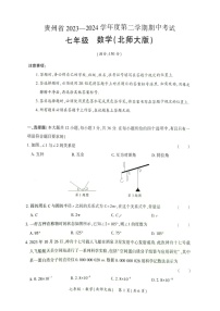 贵州省毕节市金沙县金沙县第四中学2023-2024学年七年级下学期5月期中数学试题