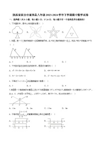 陕西省西安市蓝田县2023-2024学年八年级下学期期中数学试题（含解析）