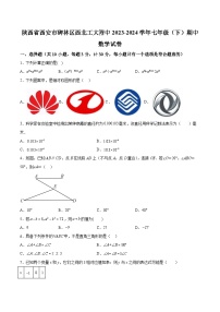 陕西省西安市碑林区西北工大附中2023-2024学年七年级下学期期中数学试题（含解析）