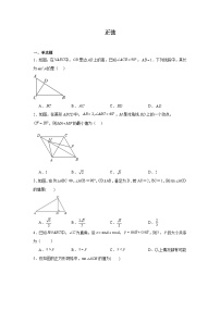 正弦-中考数学二轮考前复习试题（全国通用）