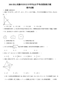 2024年山东省滕州市木石中学初中学业水平考试数学模拟练习题