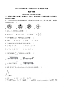 福建省宁德市部分县市2023-2024学年八年级下学期期中数学试题(无答案)