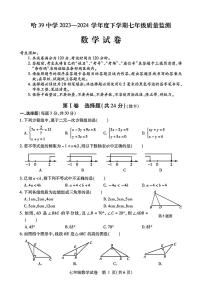 黑龙江省哈尔滨市第三十九中学2023—2024学年七年级下学期期中考试数学试题