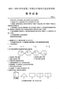 湖北省武汉市汉阳区2023-2024学年九年级下学期四月调考数学试卷