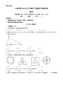 湖南省益阳市沅江市南大膳镇小波学校2023-2024学年八年级下学期期中数学试题(无答案)