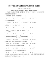 湖南省永州市东安县2023--2024学年下学期中教学质量监测七年级数学试题
