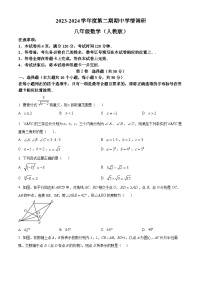 山西省忻州市忻府区2023-2024学年八年级下学期中数学试题（原卷版+解析版）