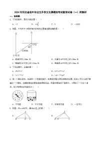 2024年河北省初中毕业生升学文化课模拟考试数学试卷（一）附解析