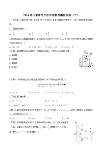 2024年山东省枣庄市初中学业水平考试数学模拟试卷（二）