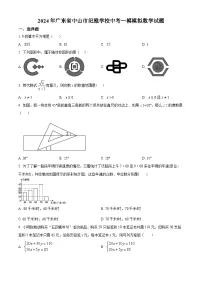 2024年广东省中山市纪雅学校中考模拟数学试题（原卷版+解析版）