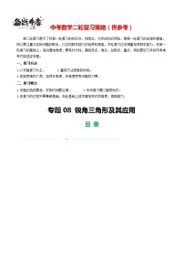 专题08 锐角三角形及其应用（12题型+限时检测）-2024年中考数学二轮复习讲义（全国通用）