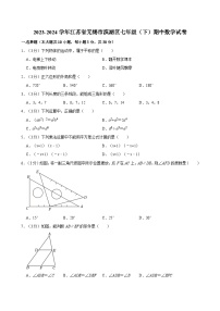 2023-2024学年江苏省无锡市滨湖区七年级（下）期中数学试卷