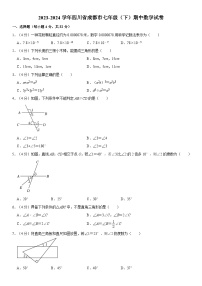+四川省成都市2023-2024学年七年级下学期期中数学试卷