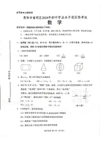 2024年贵州省贵阳市南明区九年级中考一模数学试题