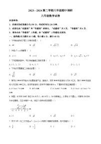 安徽省蚌埠市高新区2023-2024学年八年级下学期期中数学试题（原卷版+解析版）