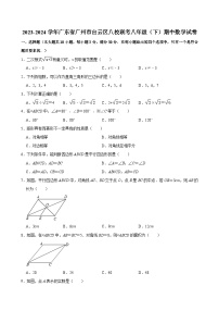 2023-2024学年广东省广州市白云区八校联考八年级（下）期中数学试卷