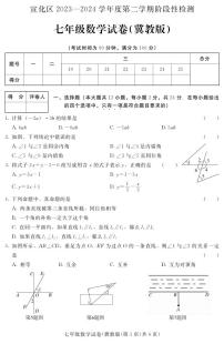 +河北省张家口市宣化区2023-2024学年七年级下学期期中阶段性检测数学试卷（冀教版）