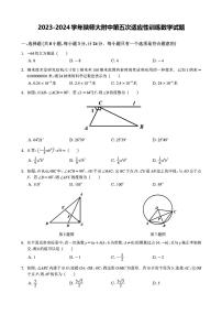 55，2024年陕西省西安市雁塔区陕西师范大学附属中学中考五模数学试题