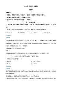 196，2024年四川省 达州市达川区达州中学附属实验学校中考适应性考试数学试题