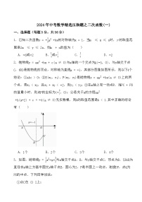 2024年中考数学精选压轴题之二次函数(一)